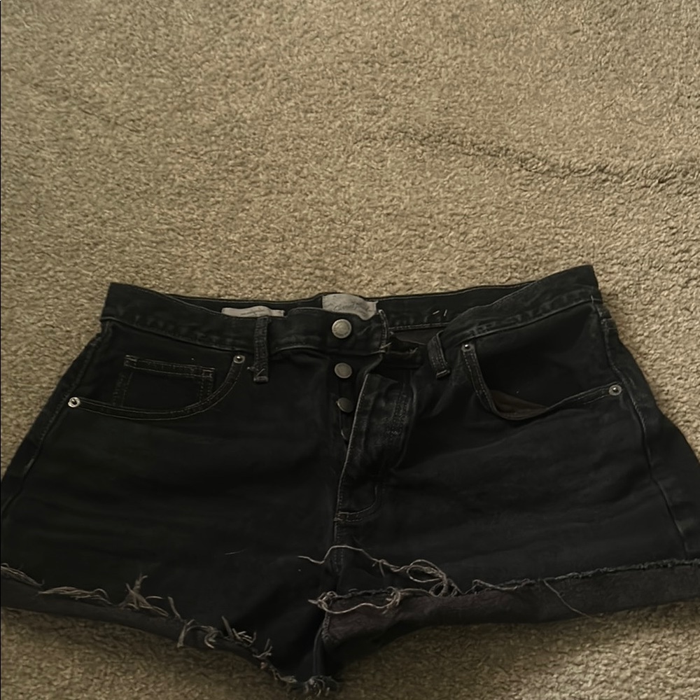 Black Distressed Women's Shorts